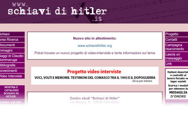 Sito www.schiavidihitler.it